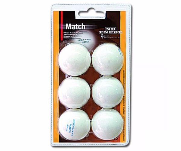 Blister 6 pelotas Pingpong ENEBE MATCH