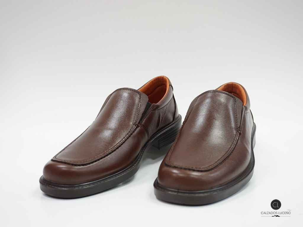 Luisetti Mocasín Hombre Piel Antideslizante Marrón - Imagen 2