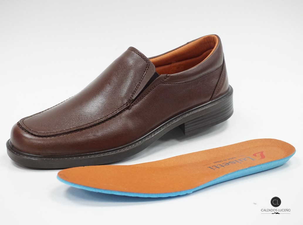 Luisetti Mocasín Hombre Piel Antideslizante Marrón - Imagen 3